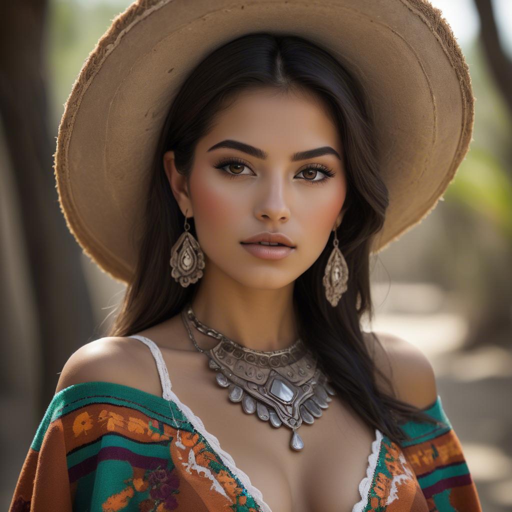 A stunning image of mexican beauty in natural tones.