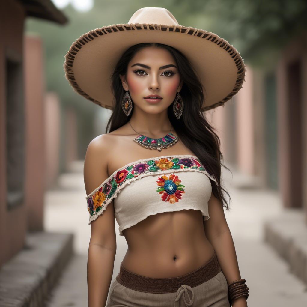 A stunning image of mexican beauty in natural tones.