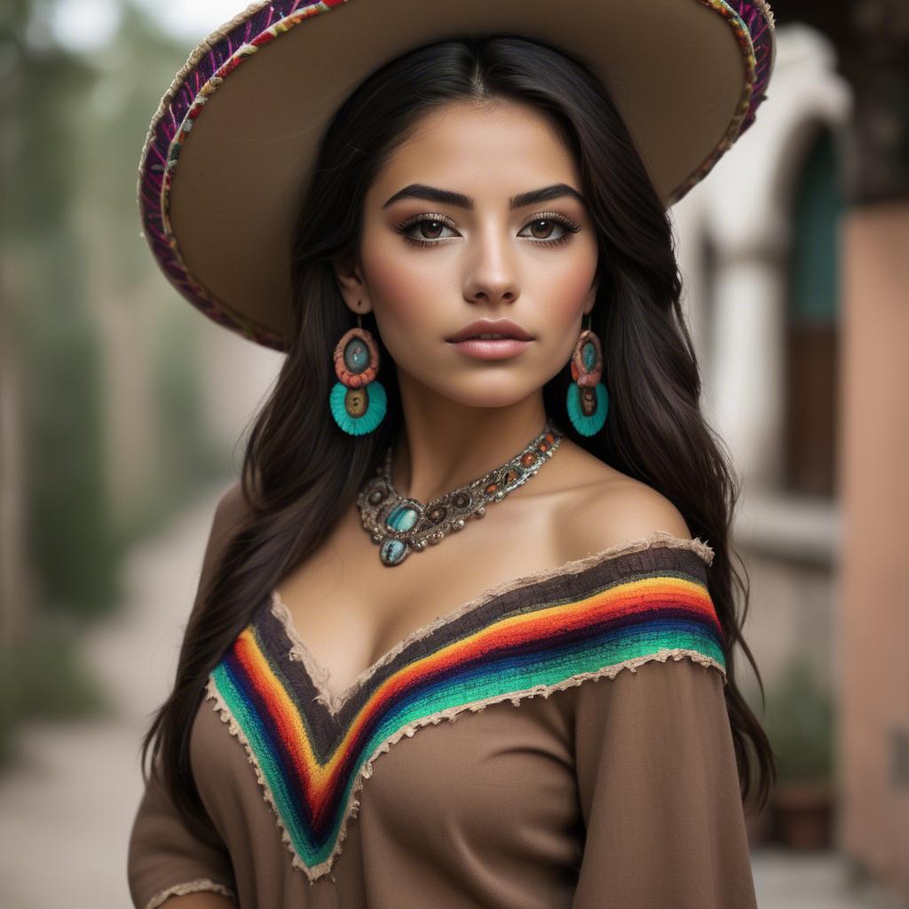 A stunning image of mexican beauty in natural tones.