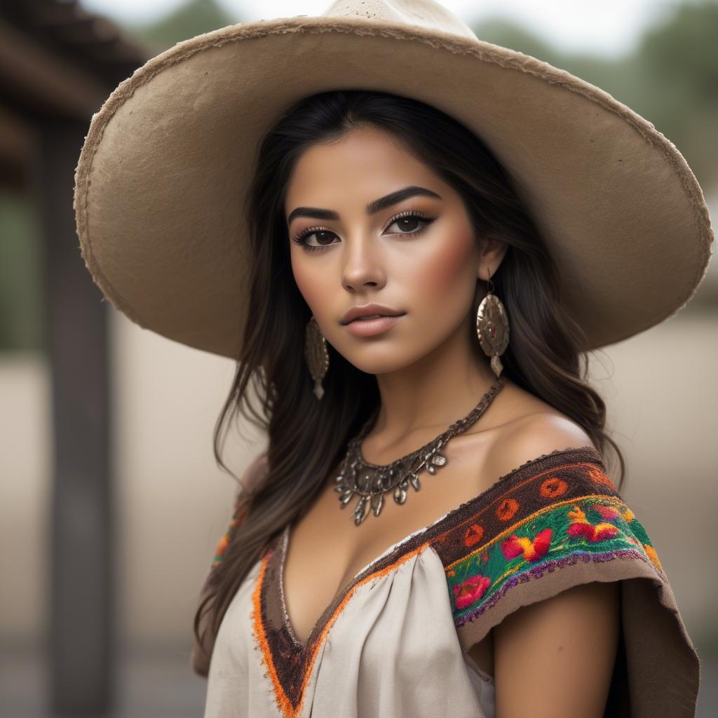A stunning image of mexican beauty in natural tones.