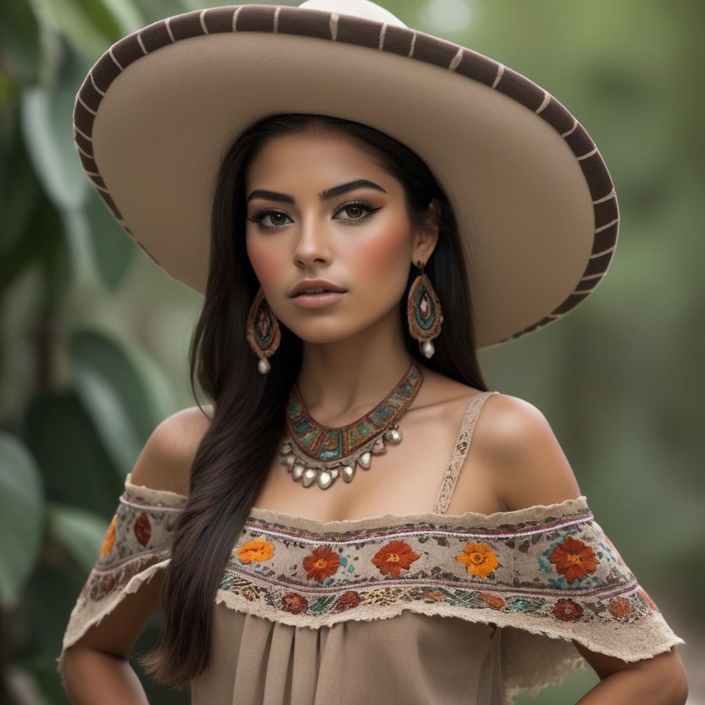 A stunning image of mexican beauty in natural tones.