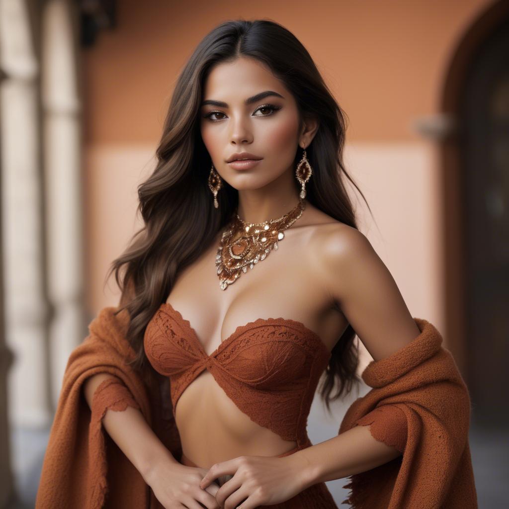 A stunning image of mexican beauty in warm luxurious tones.