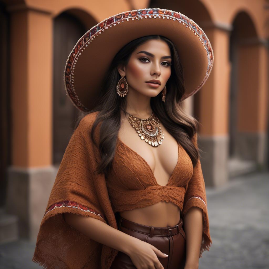 A stunning image of mexican beauty in warm luxurious tones.