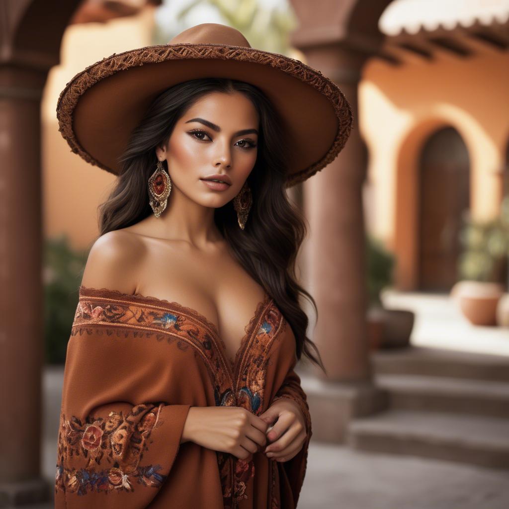 A stunning image of mexican beauty in warm luxurious tones.
