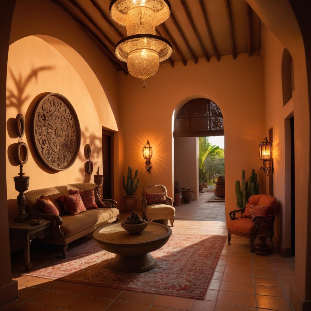 A stunning image of mexican glamour in warm lighting.