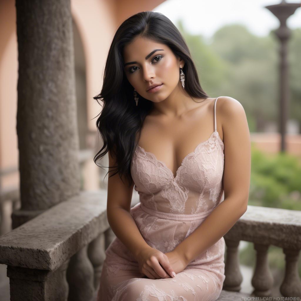 A stunning image of mexican model in soft romantic settings.