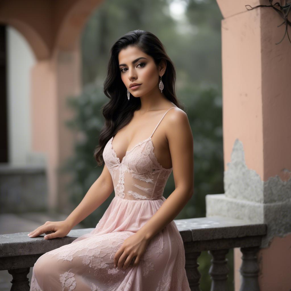 A stunning image of mexican model in soft romantic settings.