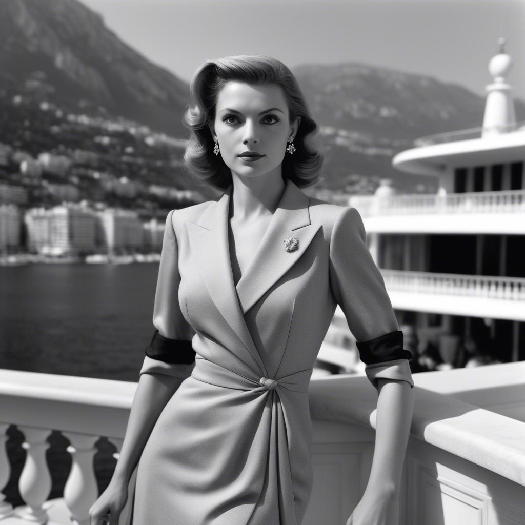 A stunning image of monã©gasque glamour in a tailored designer dress recalling monte carloâ€™s upscale ambiance.