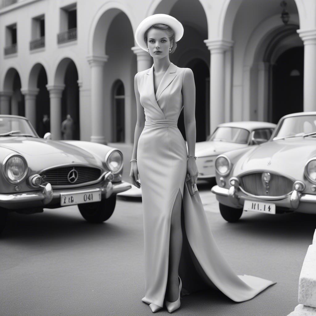 A stunning image of monã©gasque glamour in a tailored designer dress recalling monte carloâ€™s upscale ambiance.