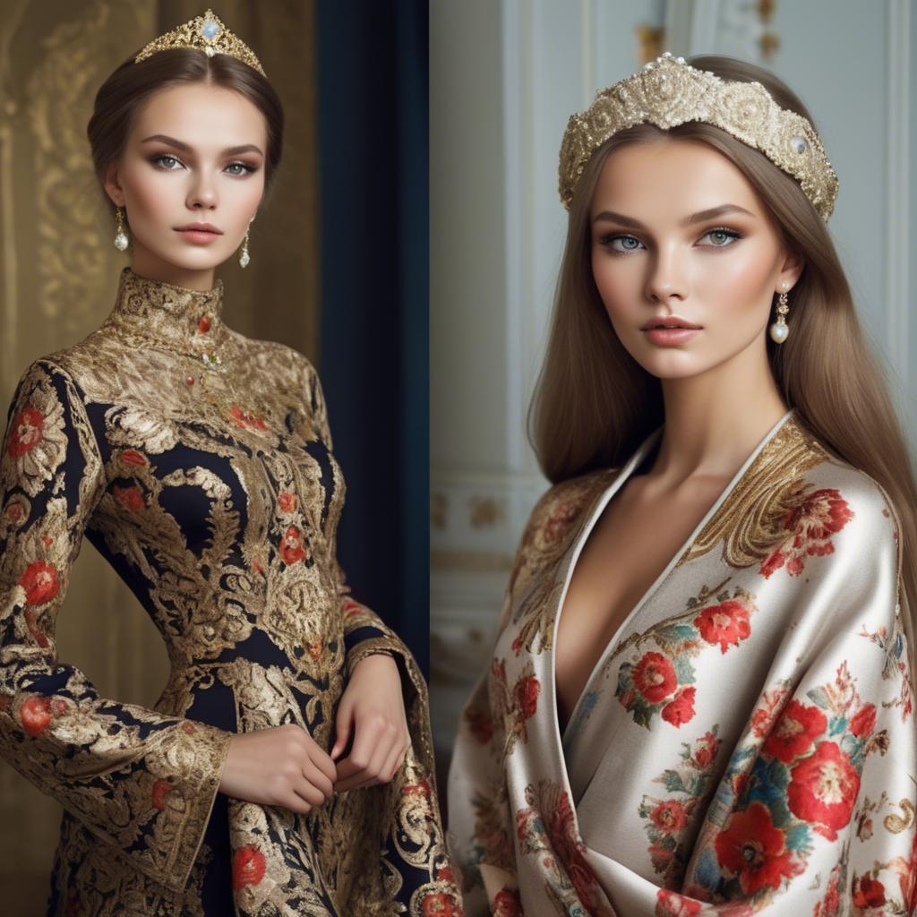 A stunning image of russian beauty in luxurious fabrics.