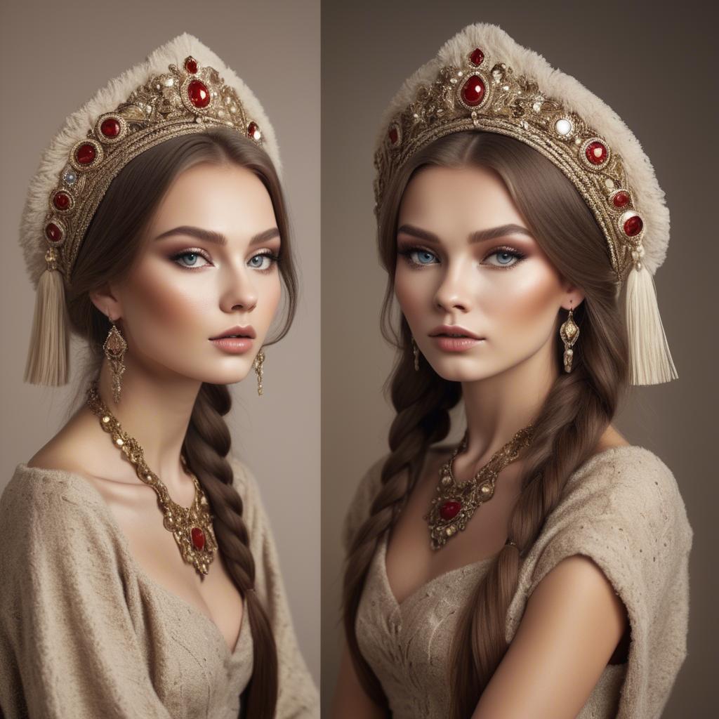 A stunning image of russian glamour in natural tones.