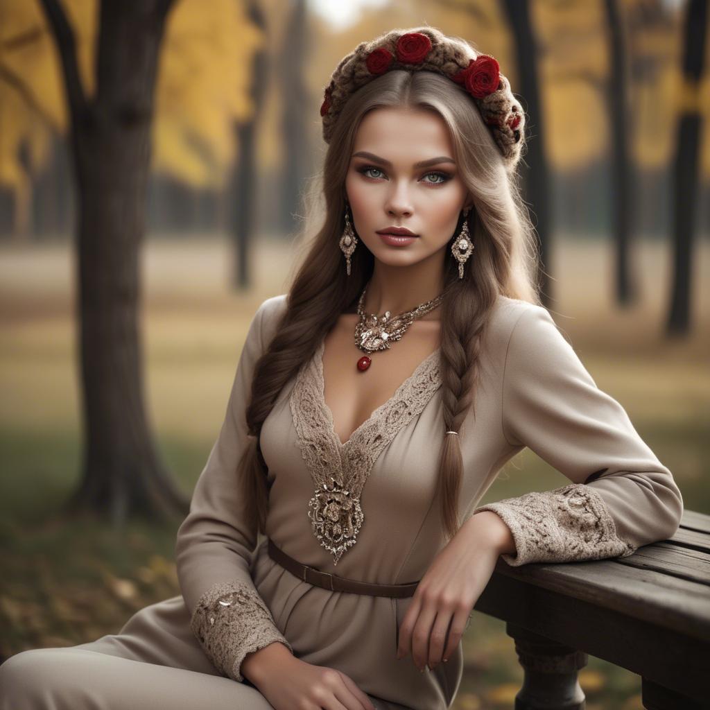 A stunning image of russian glamour in natural tones.