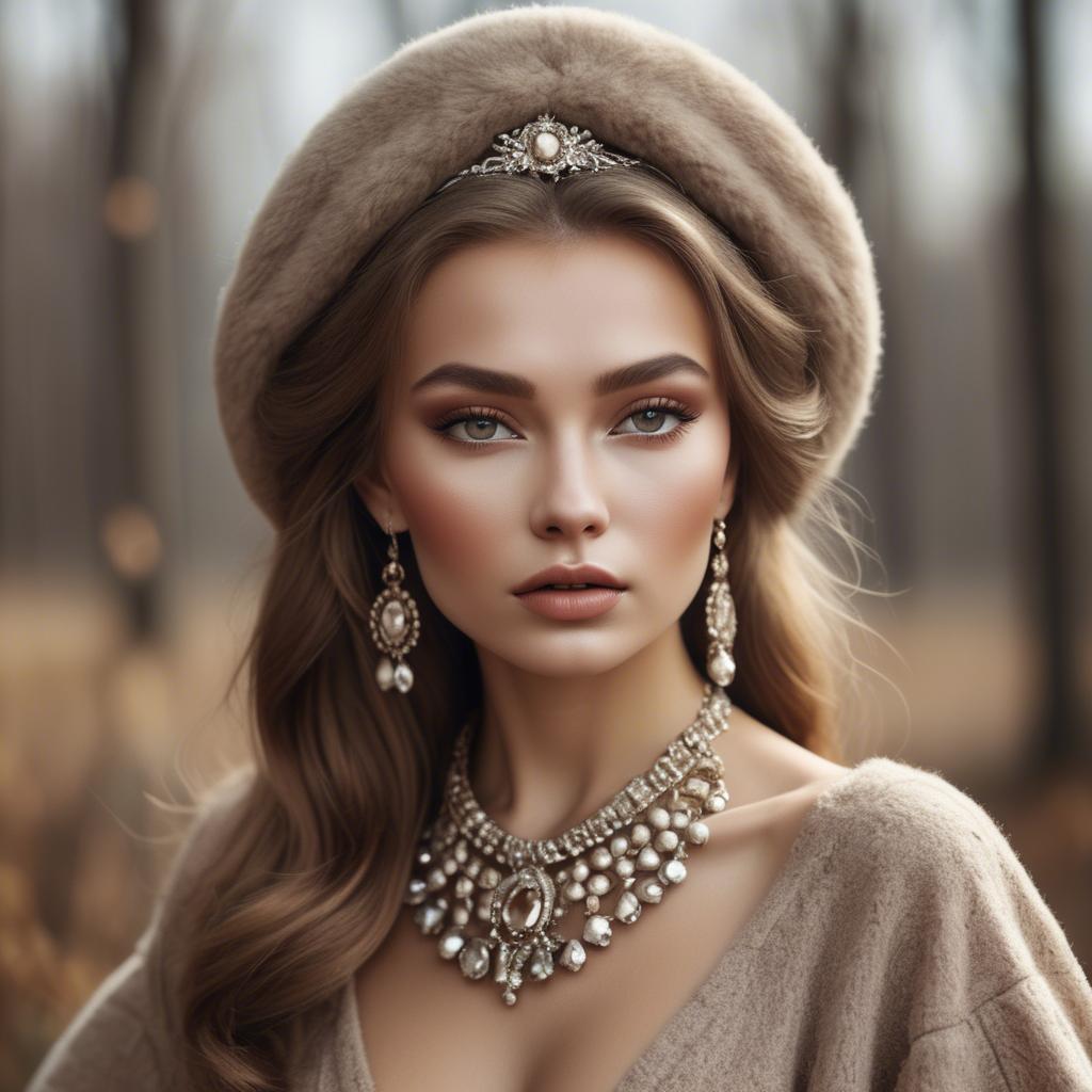 A stunning image of russian glamour in natural tones.