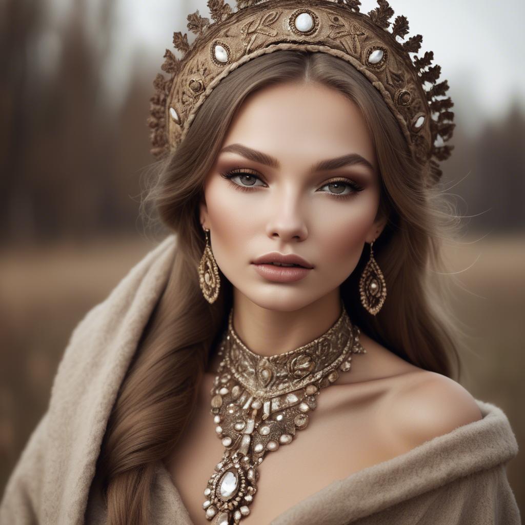 A stunning image of russian glamour in natural tones.
