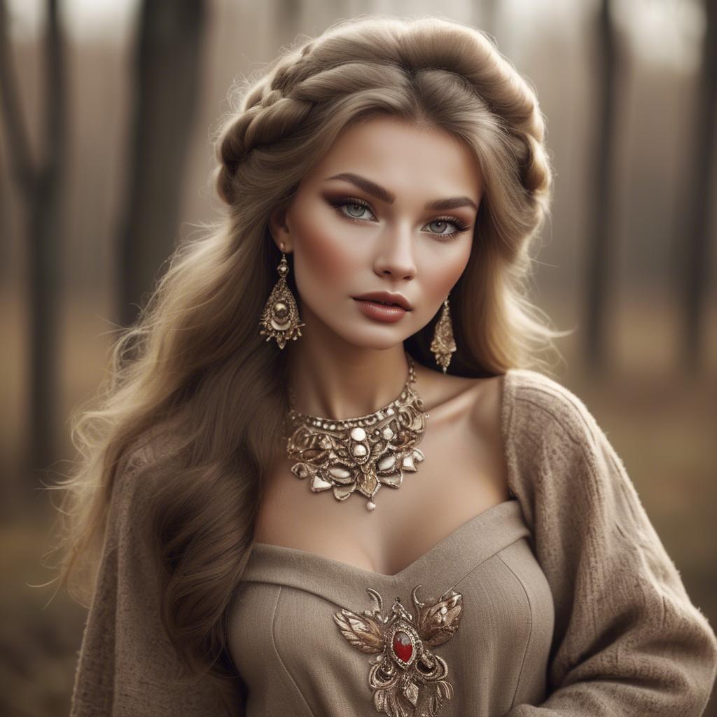 A stunning image of russian glamour in natural tones.