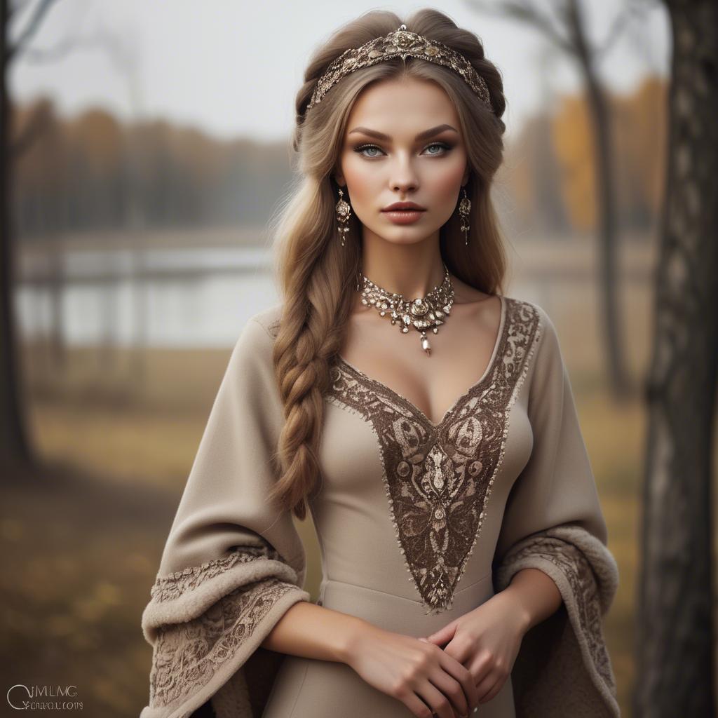 A stunning image of russian glamour in natural tones.