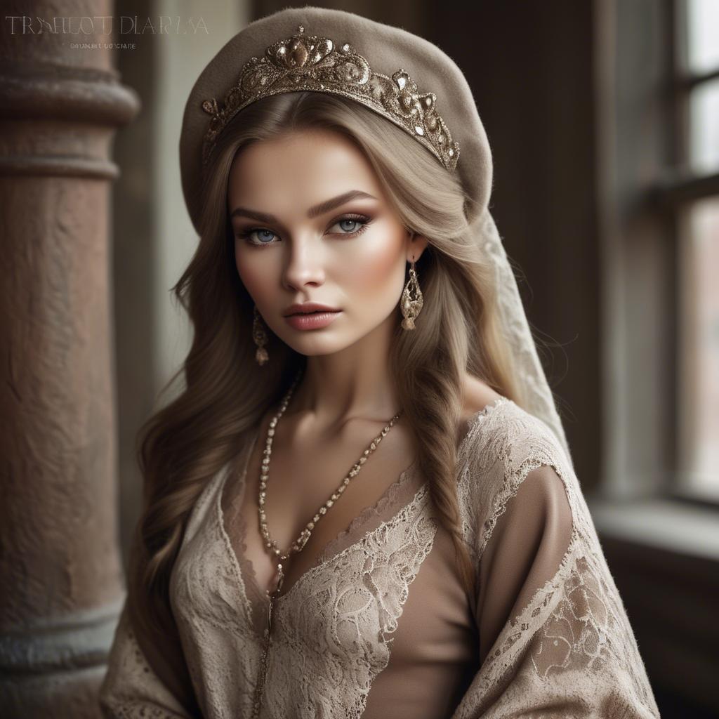 A stunning image of russian glamour in natural tones.