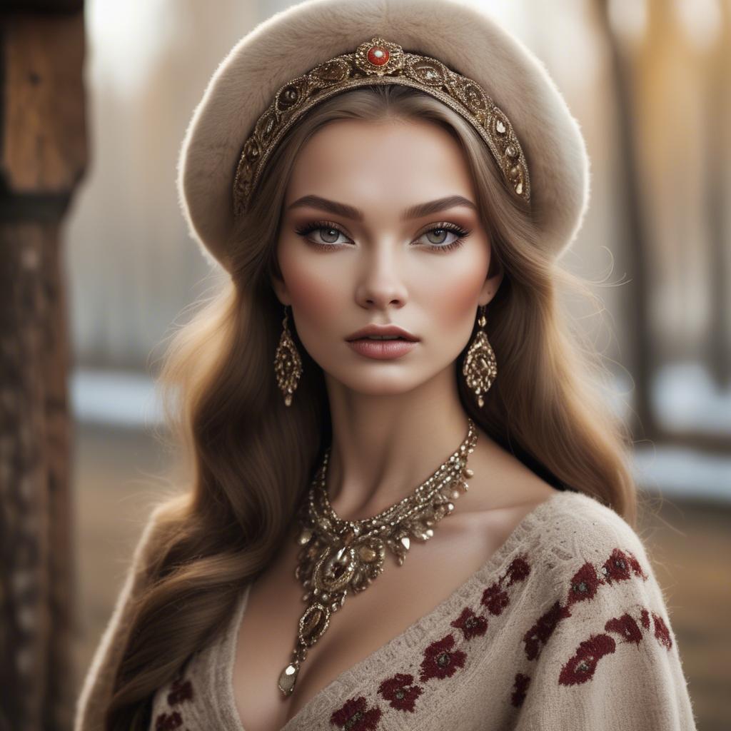 A stunning image of russian glamour in natural tones.