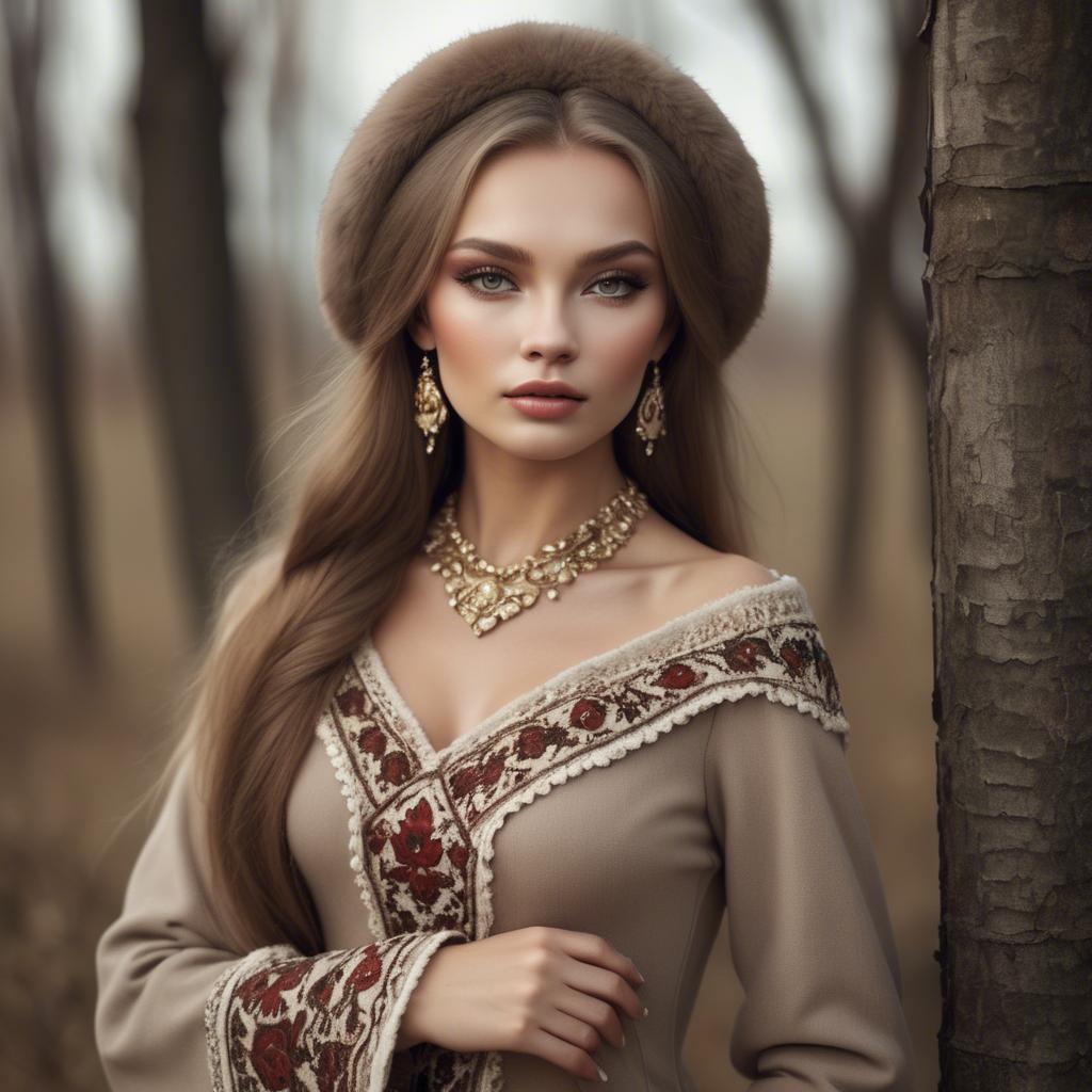 A stunning image of russian glamour in natural tones.