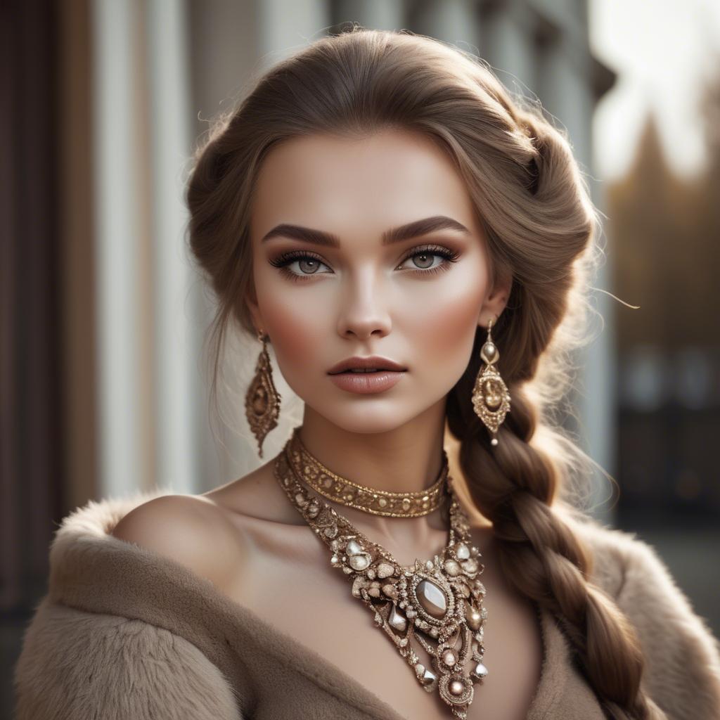 A stunning image of russian glamour in natural tones.