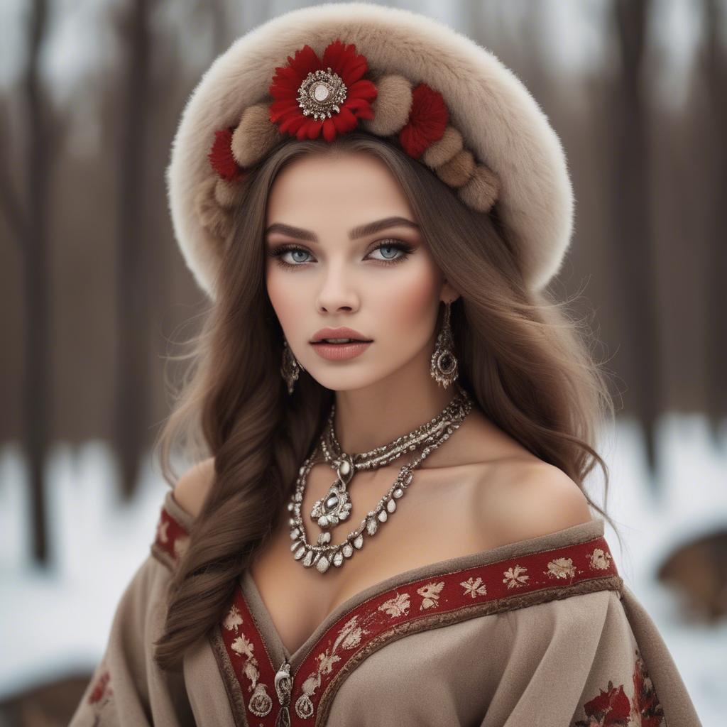 A stunning image of russian glamour in natural tones.