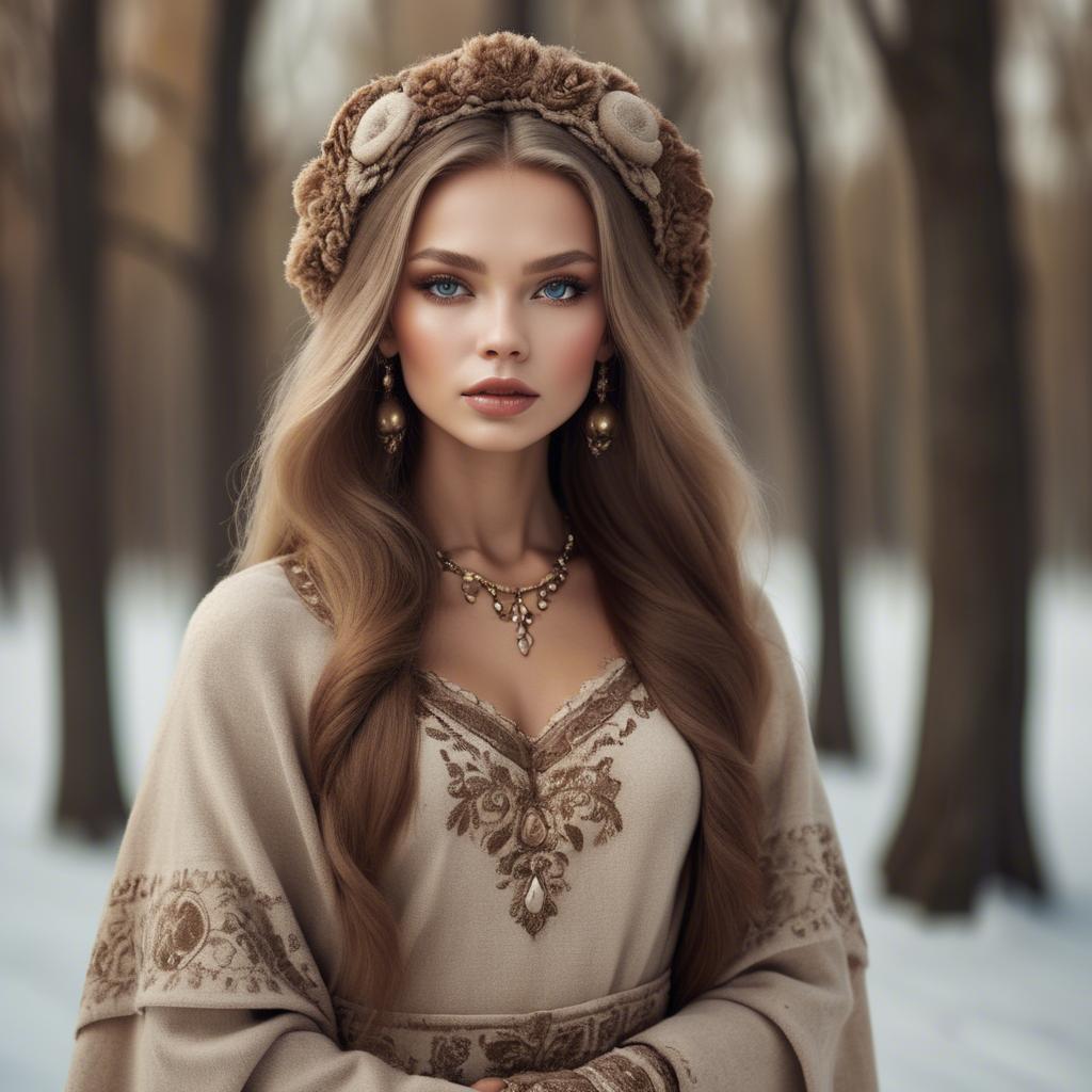 A stunning image of russian glamour in natural tones.