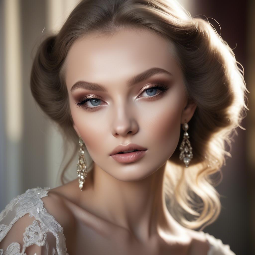 A stunning image of russian glamour in soft romantic shadows.