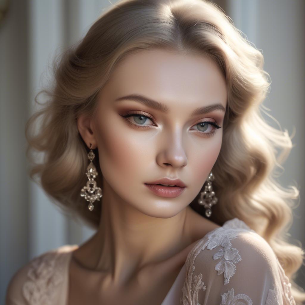 A stunning image of russian glamour in soft romantic shadows.