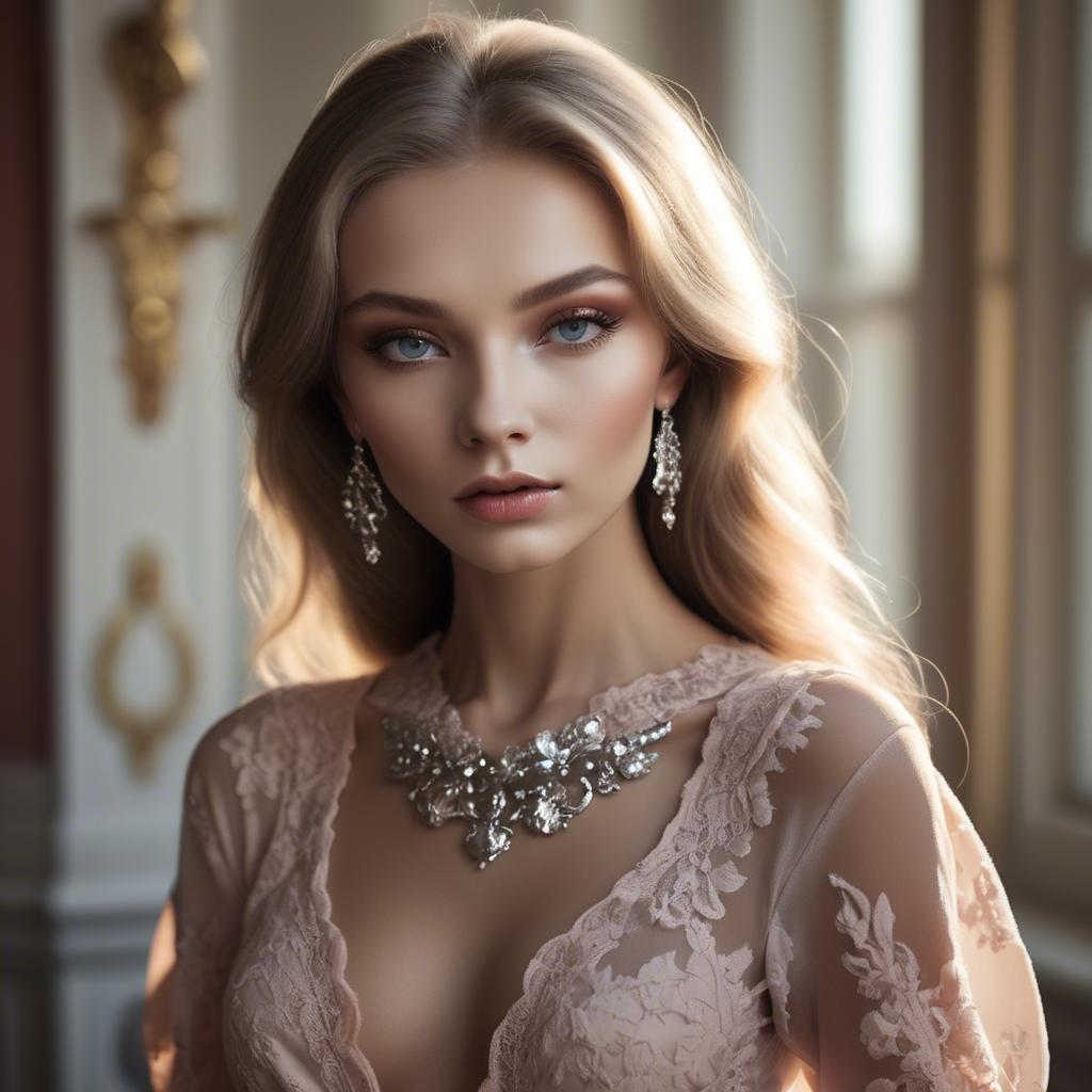 A stunning image of russian glamour in soft romantic shadows.