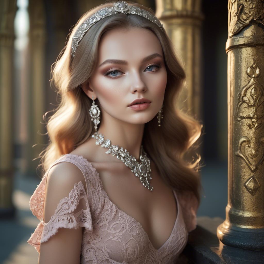 A stunning image of russian glamour in soft romantic shadows.