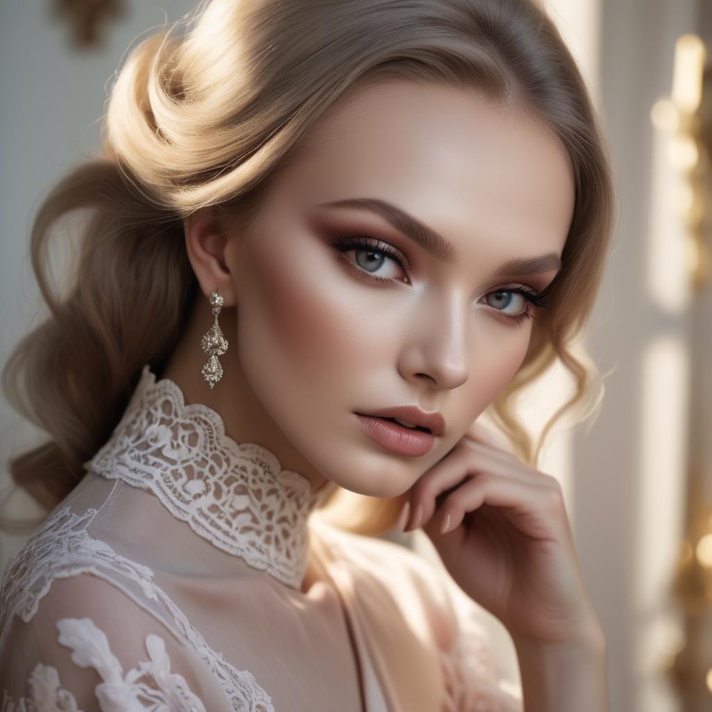 A stunning image of russian glamour in soft romantic shadows.