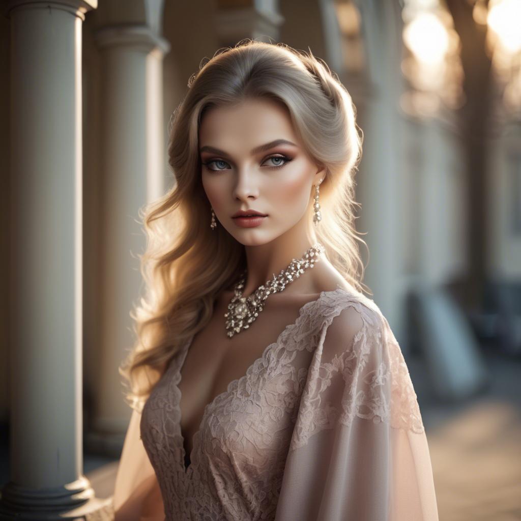 A stunning image of russian glamour in soft romantic shadows.