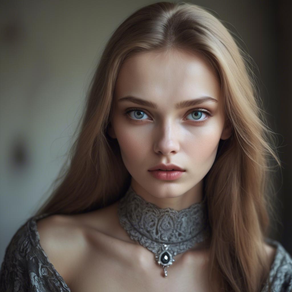 A stunning image of russian model with a mysterious gaze.