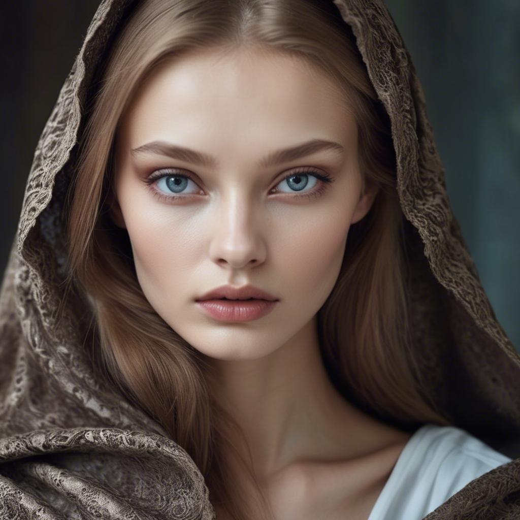 A stunning image of russian model with a mysterious gaze.
