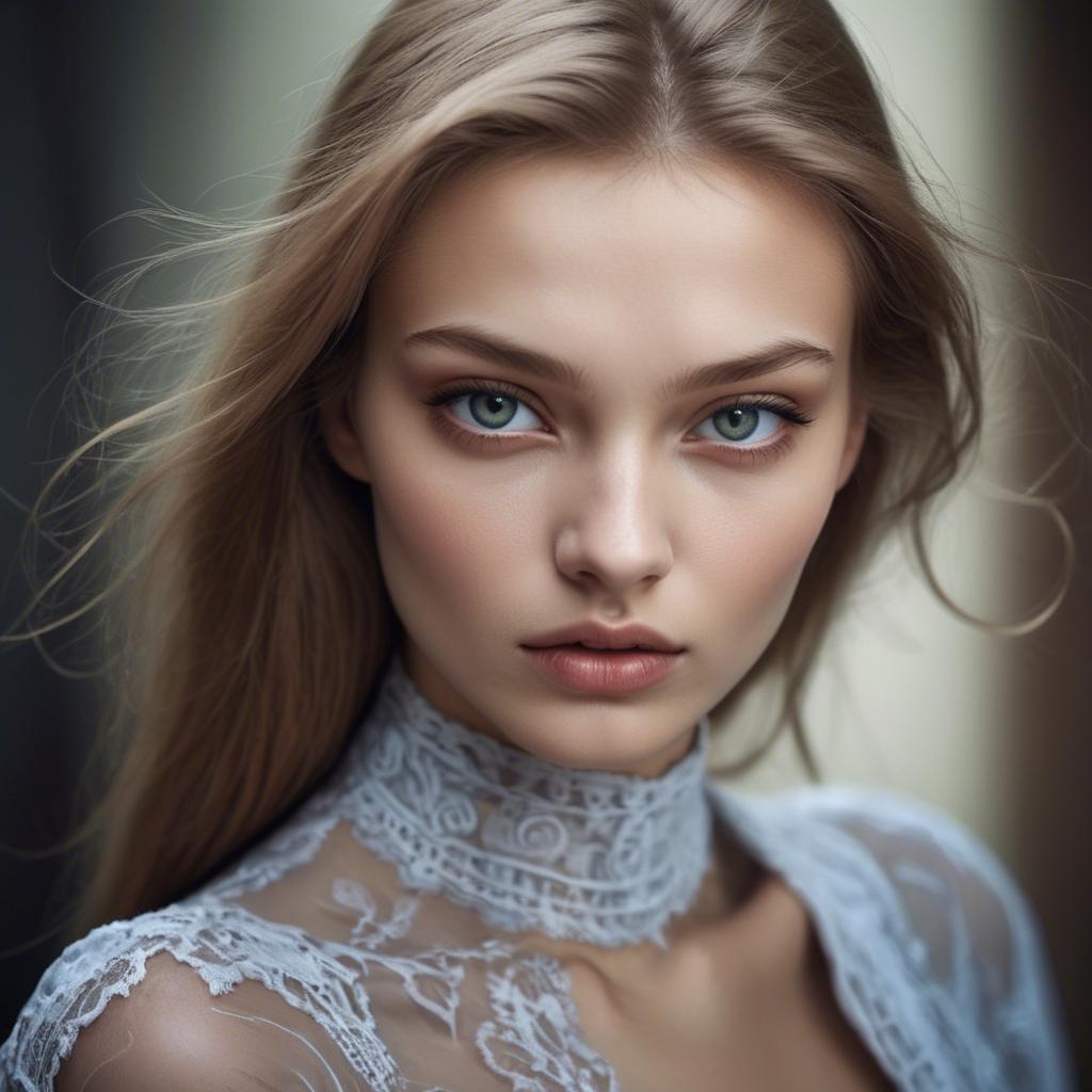 A stunning image of russian model with a mysterious gaze.