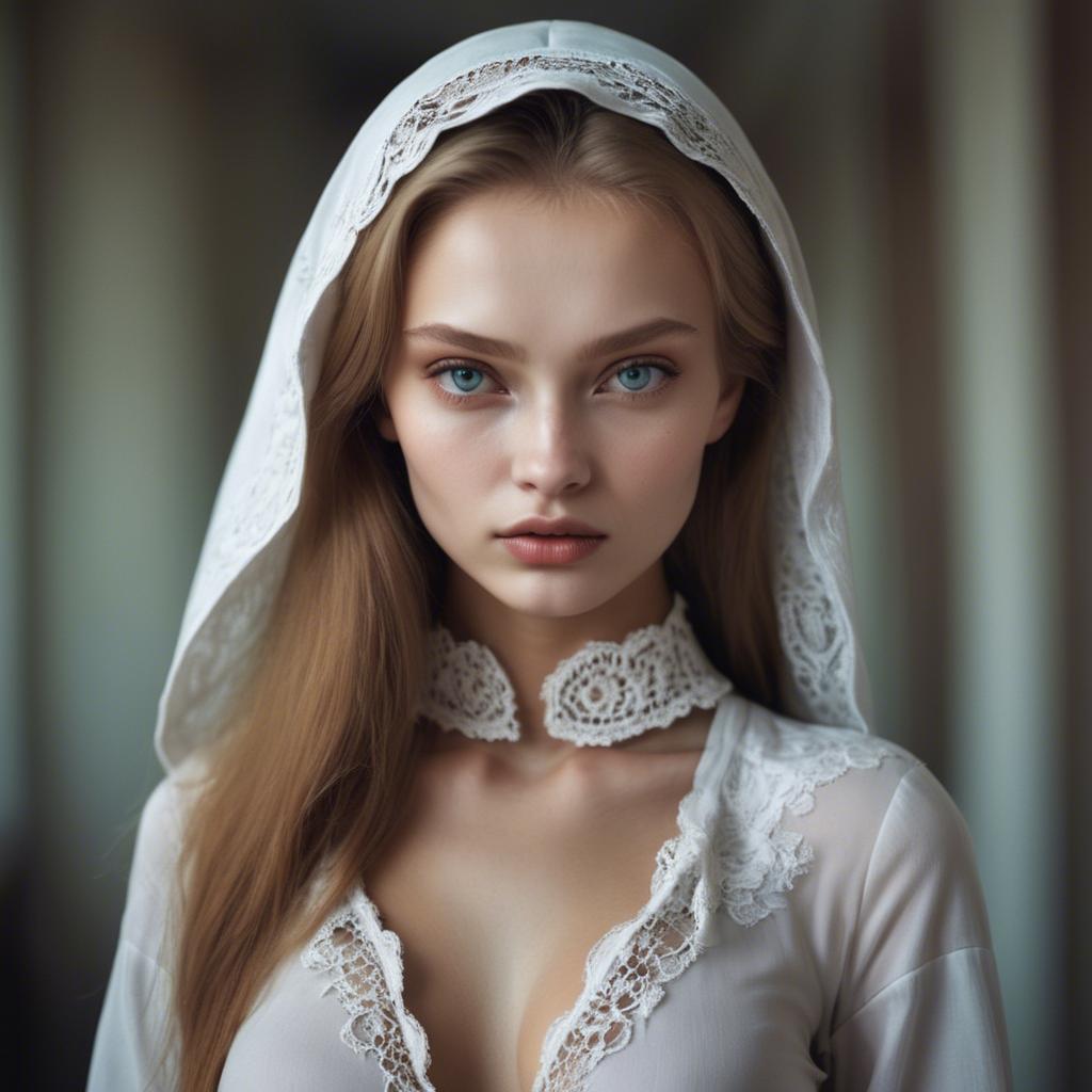 A stunning image of russian model with a mysterious gaze.