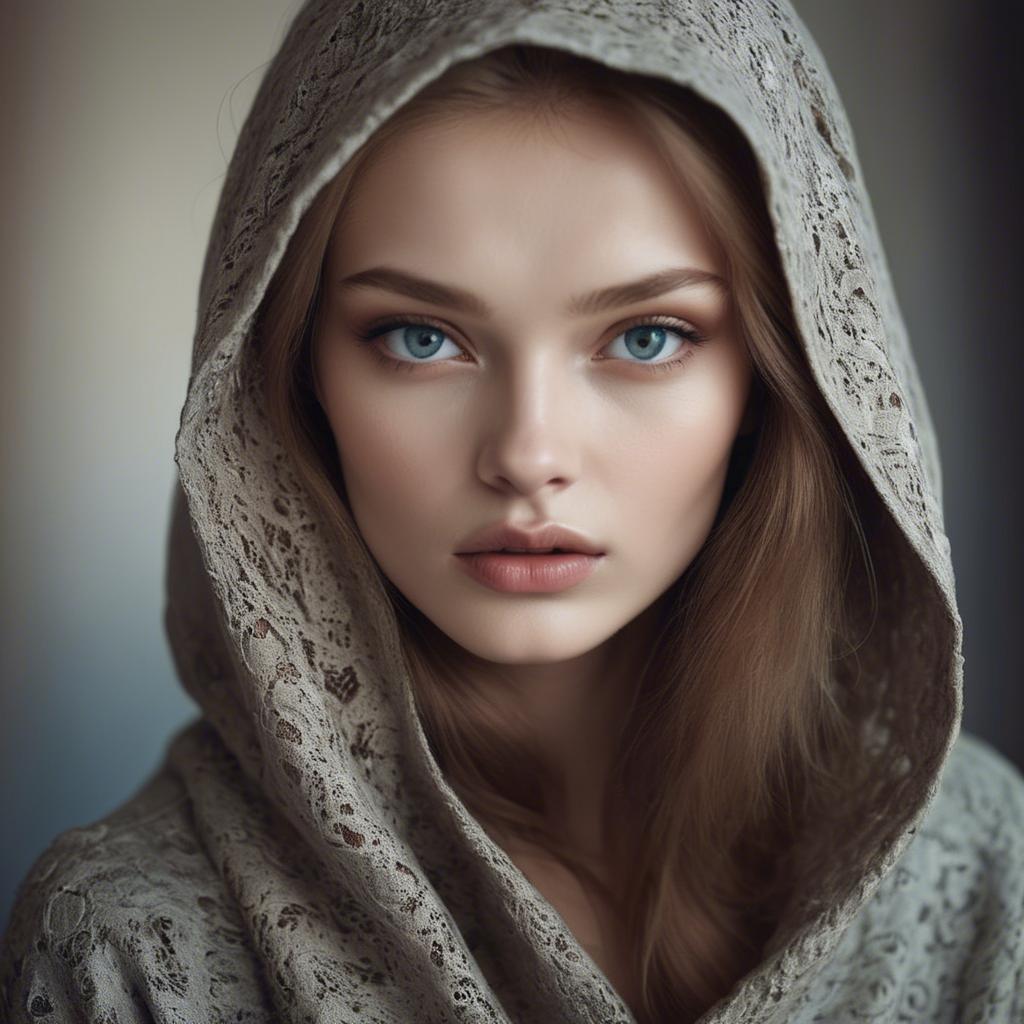 A stunning image of russian model with a mysterious gaze.