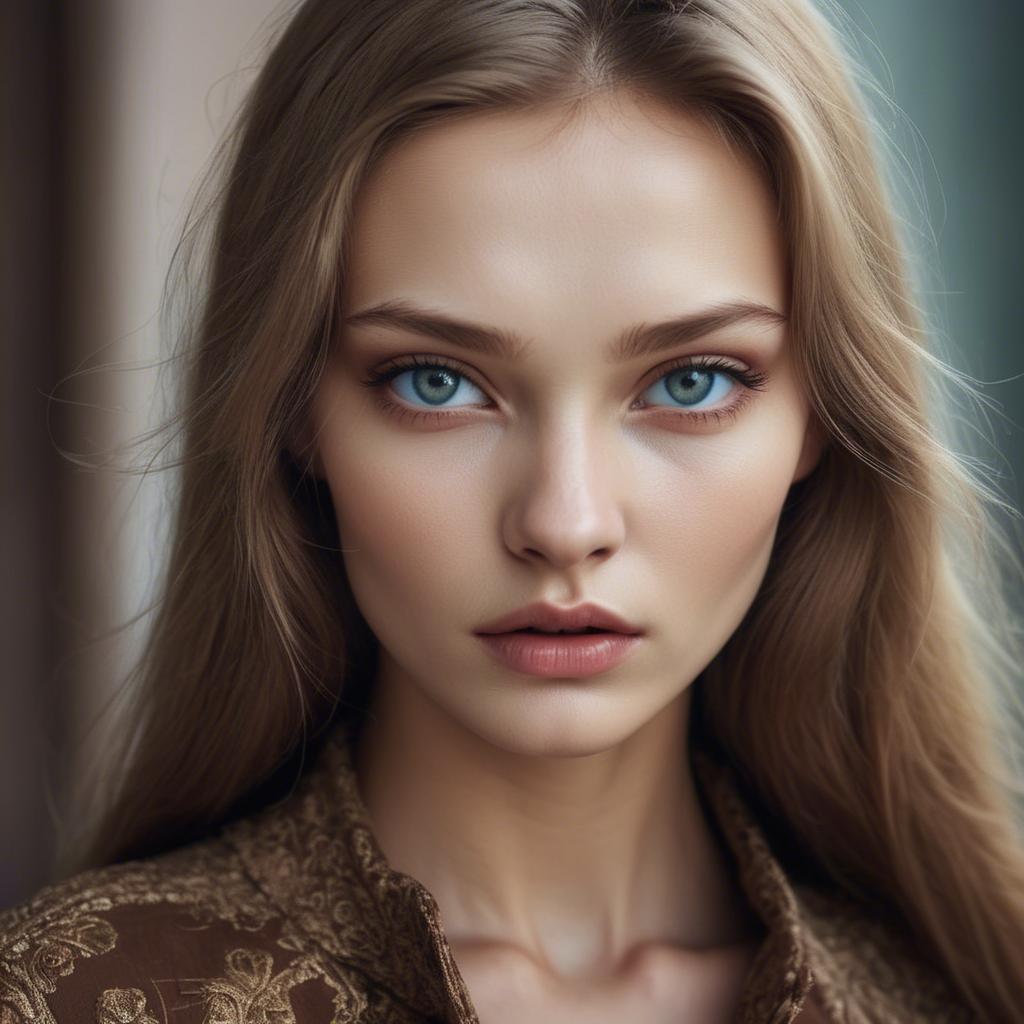 A stunning image of russian model with a mysterious gaze.