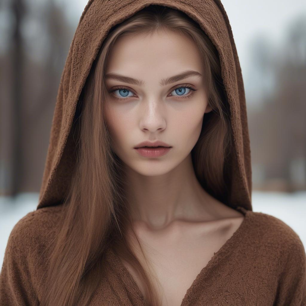 A stunning image of russian model with a mysterious gaze.