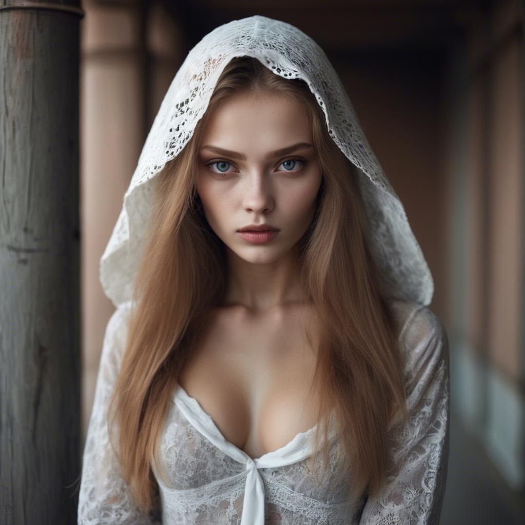 A stunning image of russian model with a mysterious gaze.