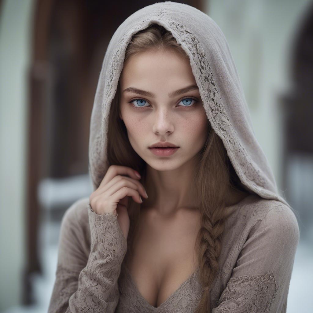 A stunning image of russian model with a mysterious gaze.