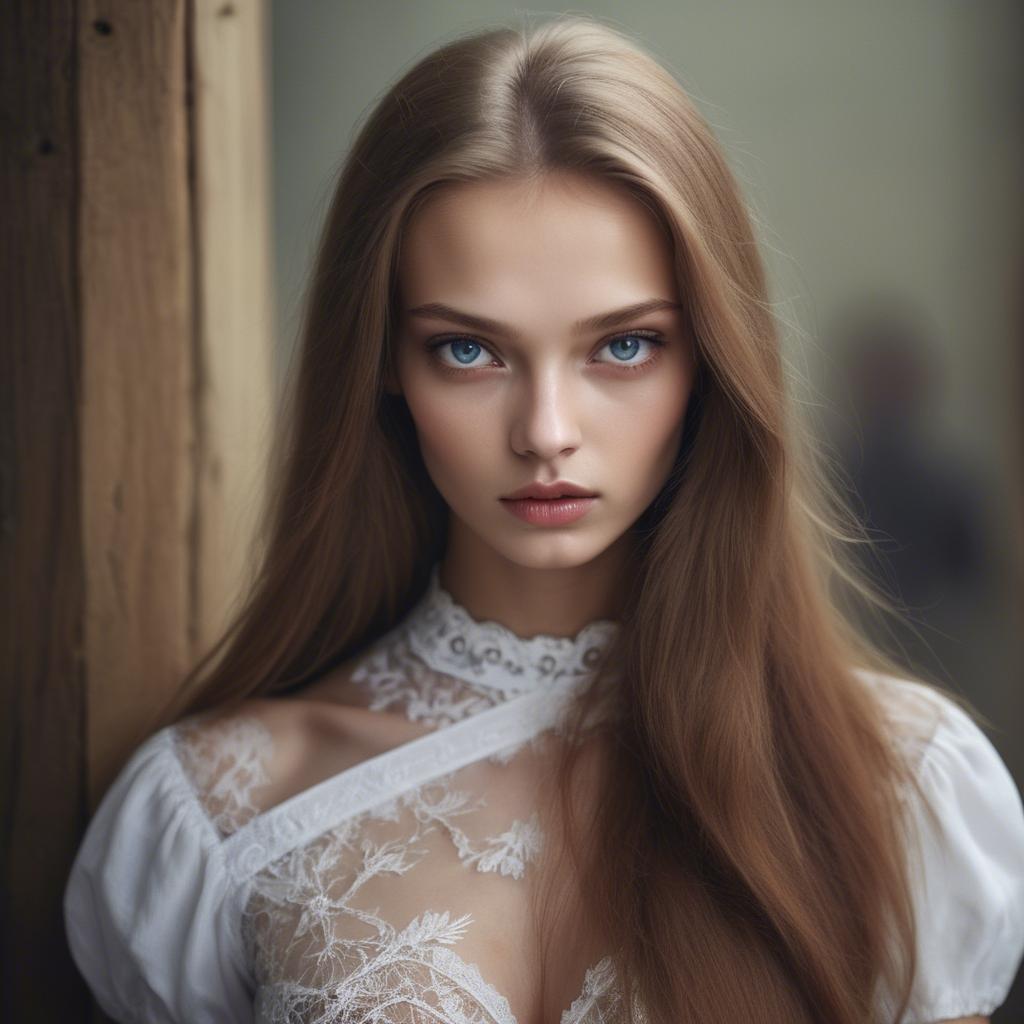 A stunning image of russian model with a mysterious gaze.