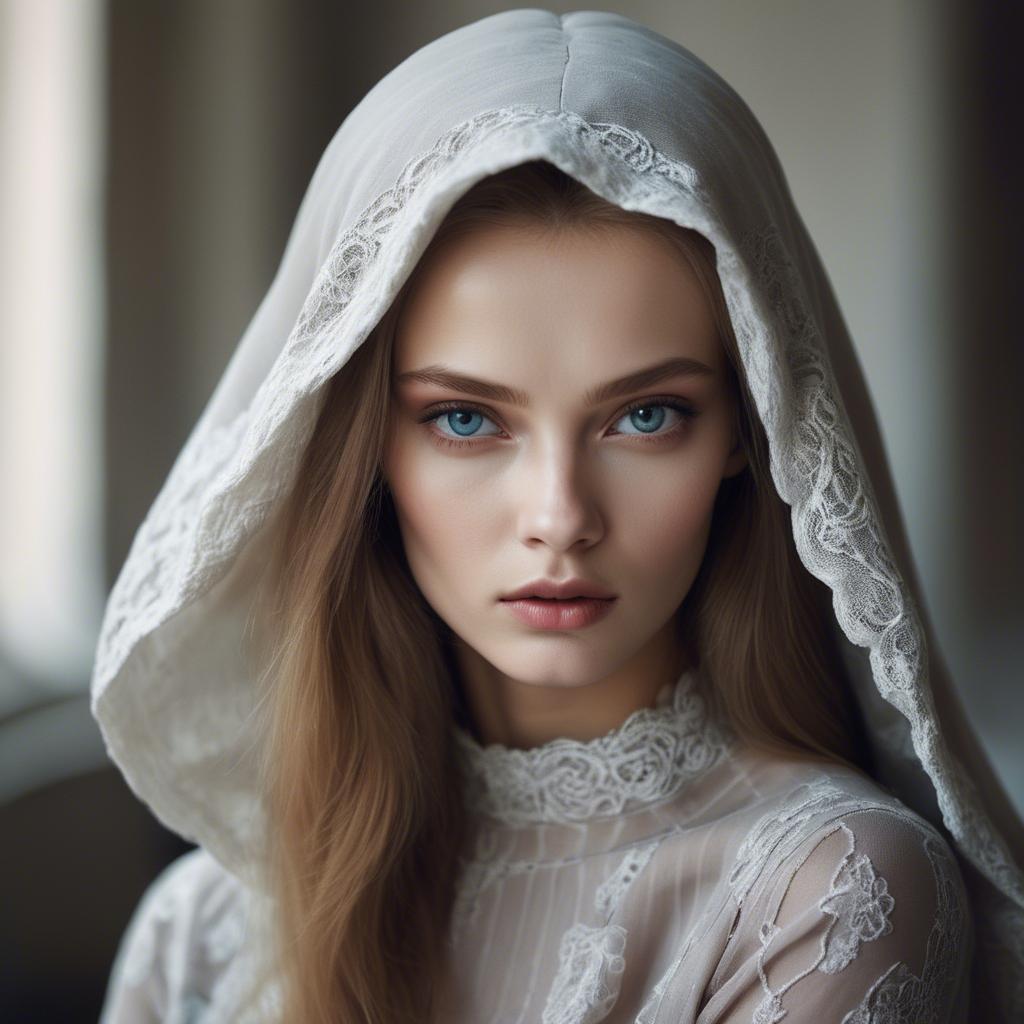 A stunning image of russian model with a mysterious gaze.