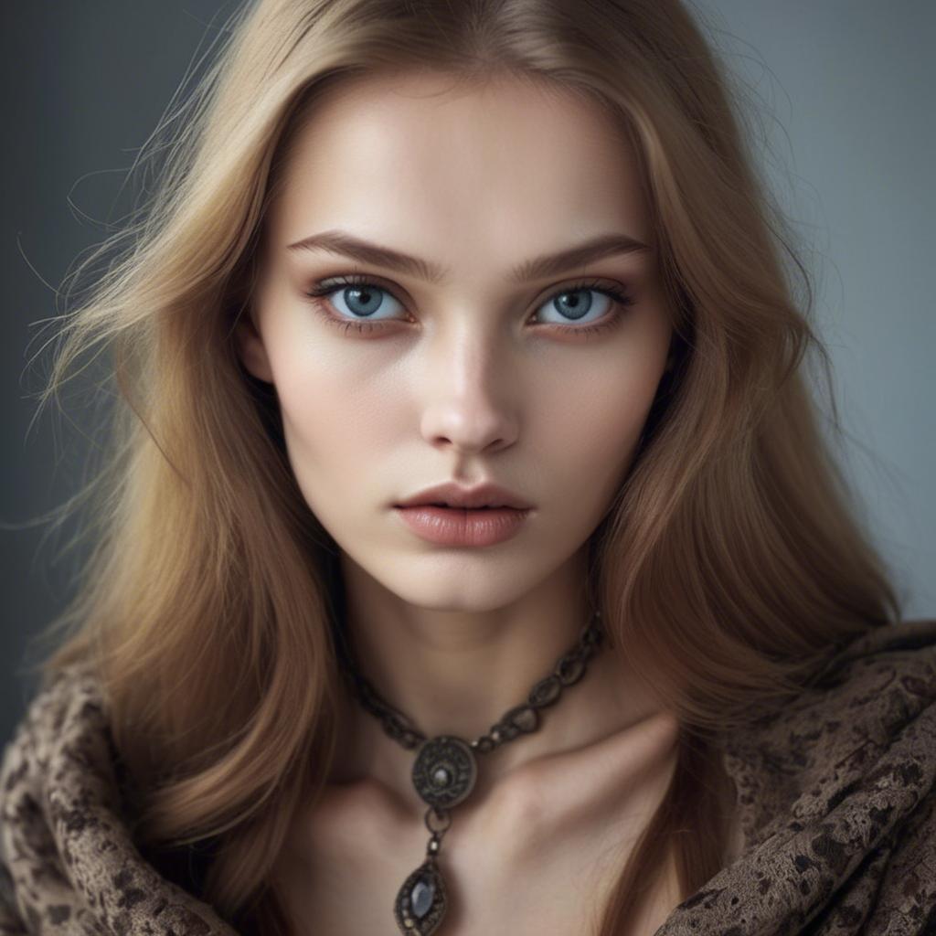 A stunning image of russian model with a mysterious gaze.