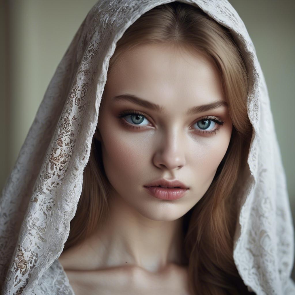 A stunning image of russian model with a mysterious gaze.