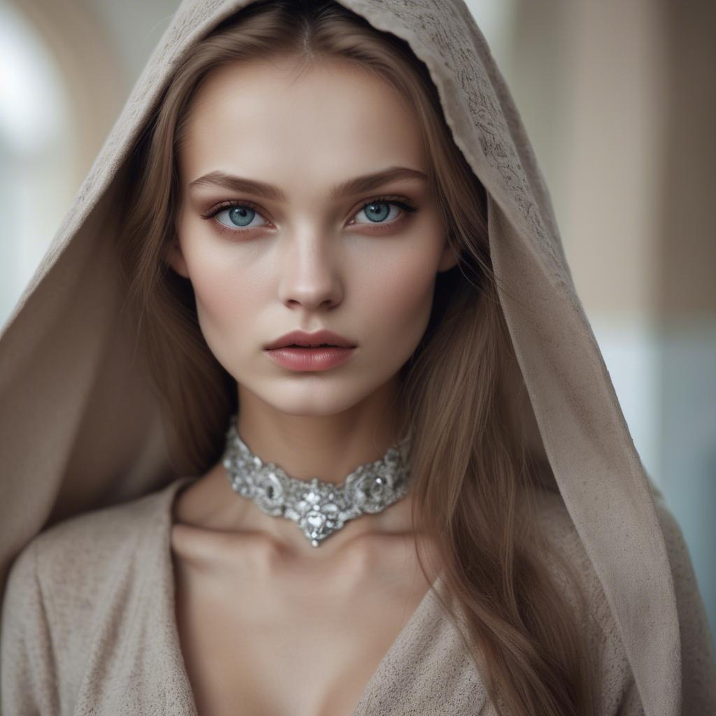 A stunning image of russian model with a mysterious gaze.