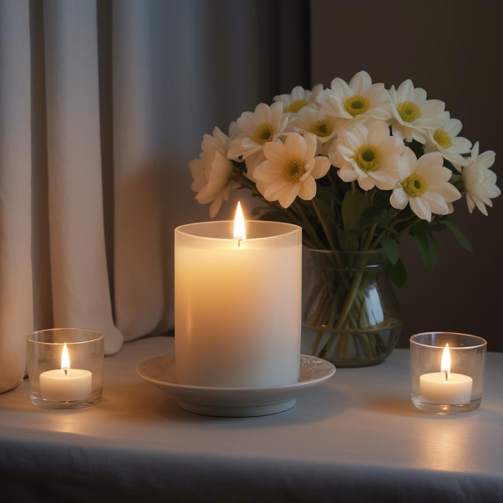 A stunning image of swedish beauty in soft candlelight.