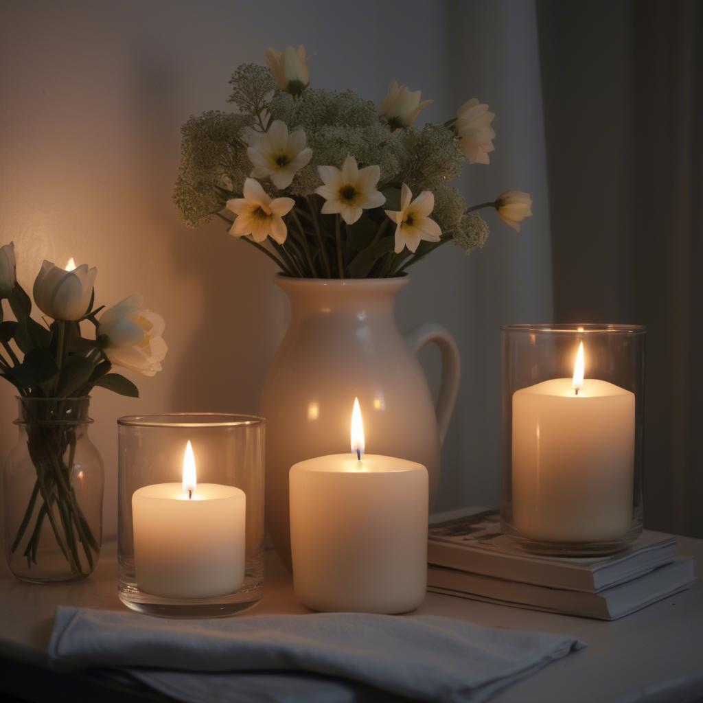 A stunning image of swedish beauty in soft candlelight.