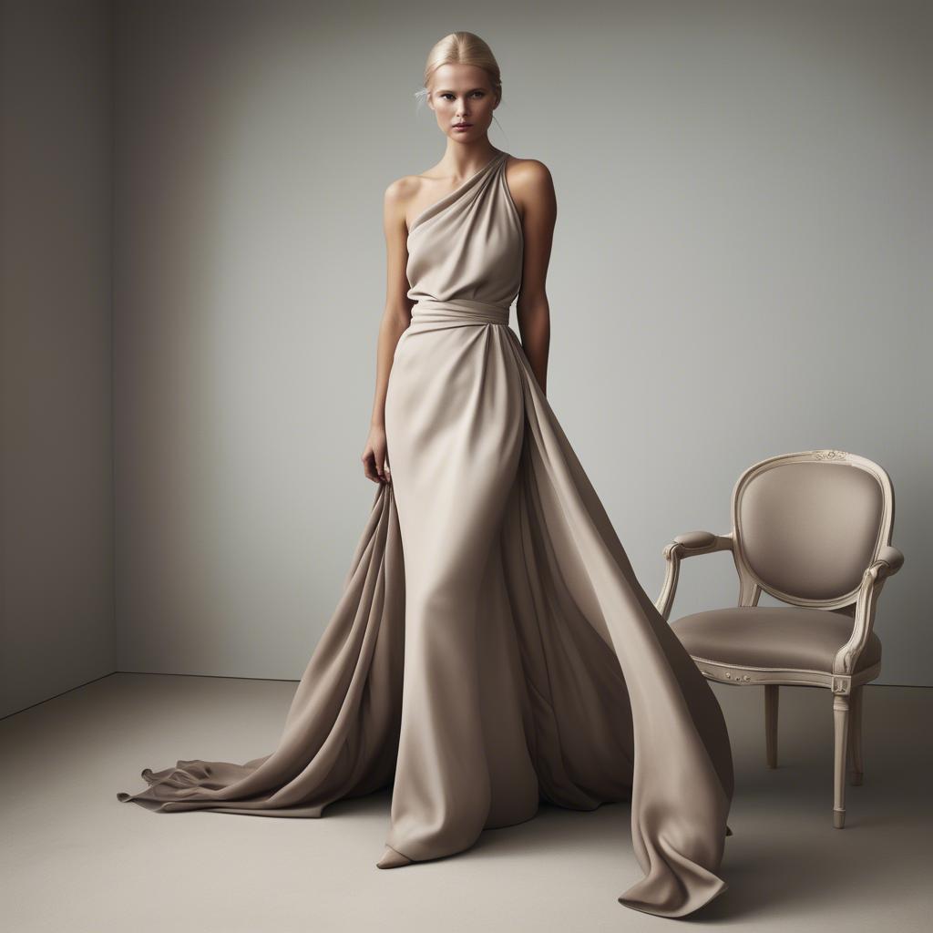 A stunning image of swedish glamour in flowing fabrics.