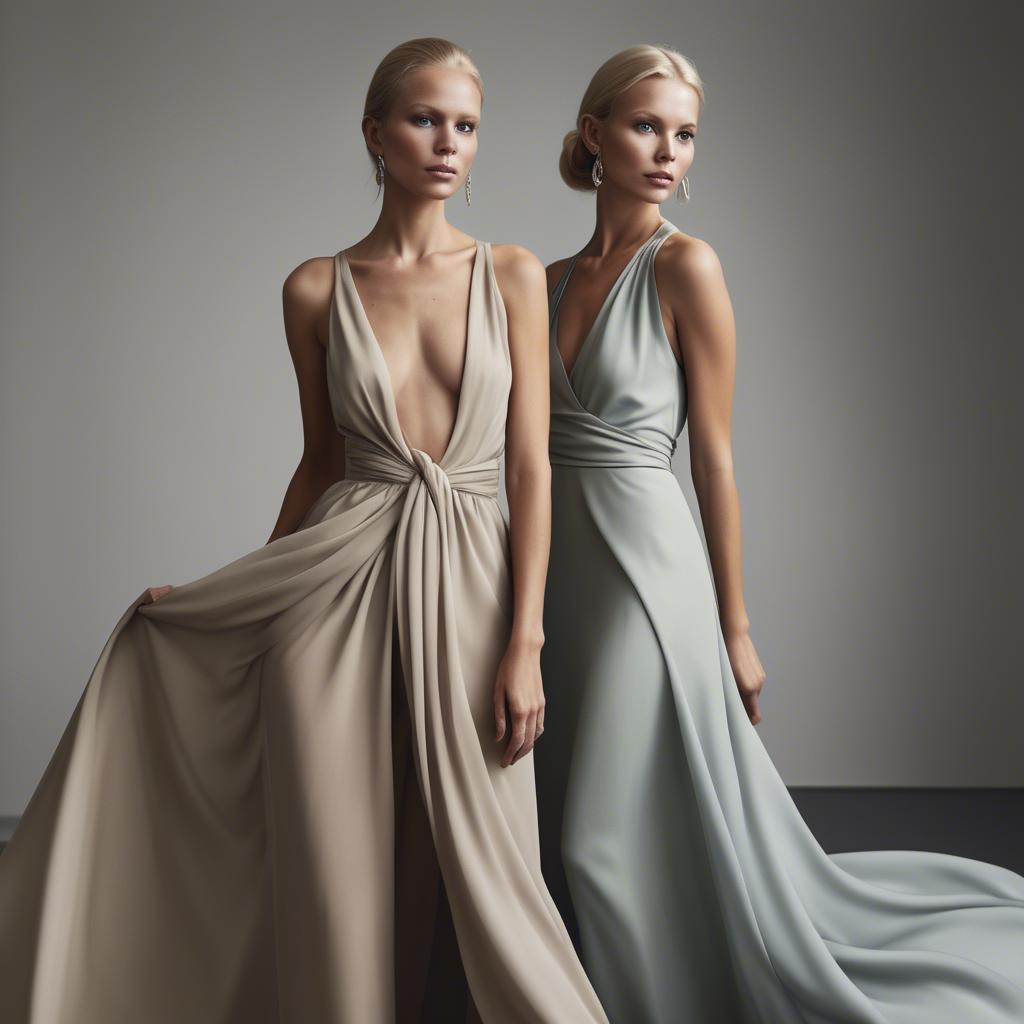 A stunning image of swedish glamour in flowing fabrics.
